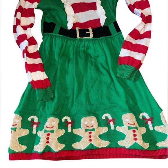 Christmas Dress. Size 7/8. Gingerbread detail on hem - Picture 4 of 5